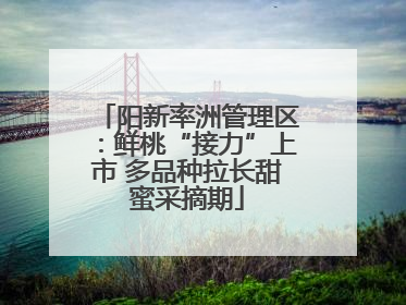 阳新率洲管理区：鲜桃“接力”上市 多品种拉长甜蜜采摘期