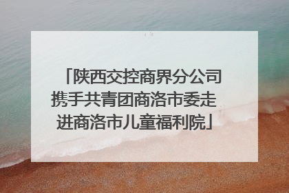陕西交控商界分公司携手共青团商洛市委走进商洛市儿童福利院