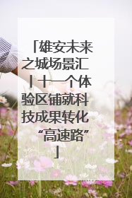 雄安未来之城场景汇丨十一个体验区铺就科技成果转化“高速路”