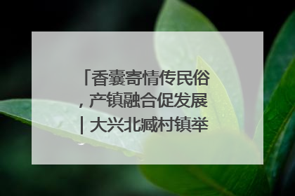 香囊寄情传民俗，产镇融合促发展｜大兴北臧村镇举办端午主题活动
