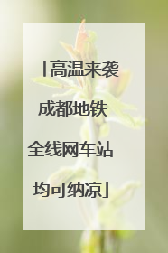高温来袭 成都地铁全线网车站均可纳凉