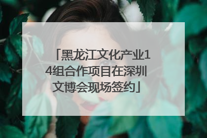 黑龙江文化产业14组合作项目在深圳文博会现场签约