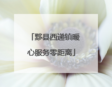 黟县西递镇暖心服务零距离