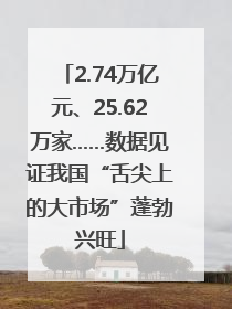 2.74万亿元、25.62万家……数据见证我国“舌尖上的大市场”蓬勃兴旺