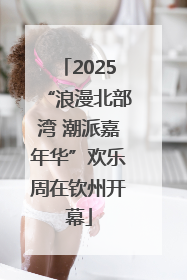 2025“浪漫北部湾 潮派嘉年华”欢乐周在钦州开幕