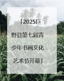 2025巨野县第七届青少年书画文化艺术节开幕