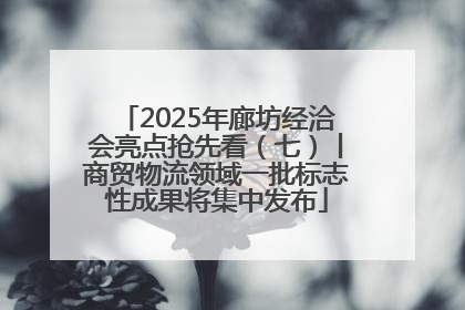 2025年廊坊经洽会亮点抢先看（七）丨商贸物流领域一批标志性成果将集中发布