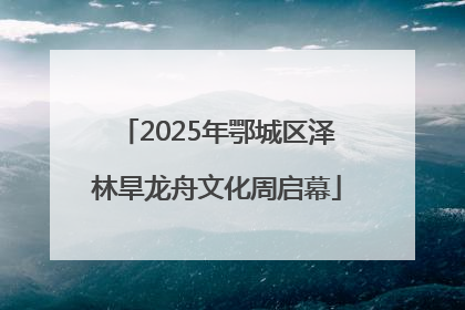 2025年鄂城区泽林旱龙舟文化周启幕