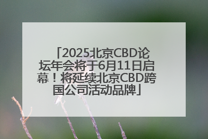 2025北京CBD论坛年会将于6月11日启幕！将延续北京CBD跨国公司活动品牌