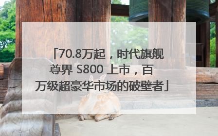 70.8万起，时代旗舰尊界 S800 上市，百万级超豪华市场的破壁者