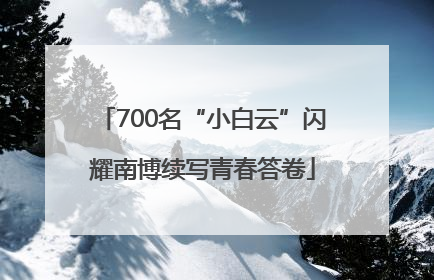 700名“小白云”闪耀南博续写青春答卷