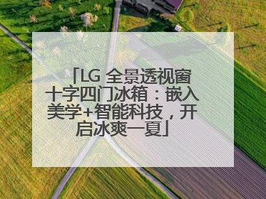 LG 全景透视窗十字四门冰箱：嵌入美学+智能科技，开启冰爽一夏