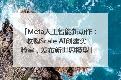 Meta人工智能新动作：收购Scale AI创建实验室，发布新世界模型